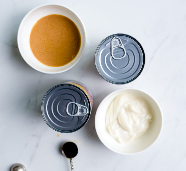 Coconut yogurt, maple syrup, Coconut milk, hazelnut butter,