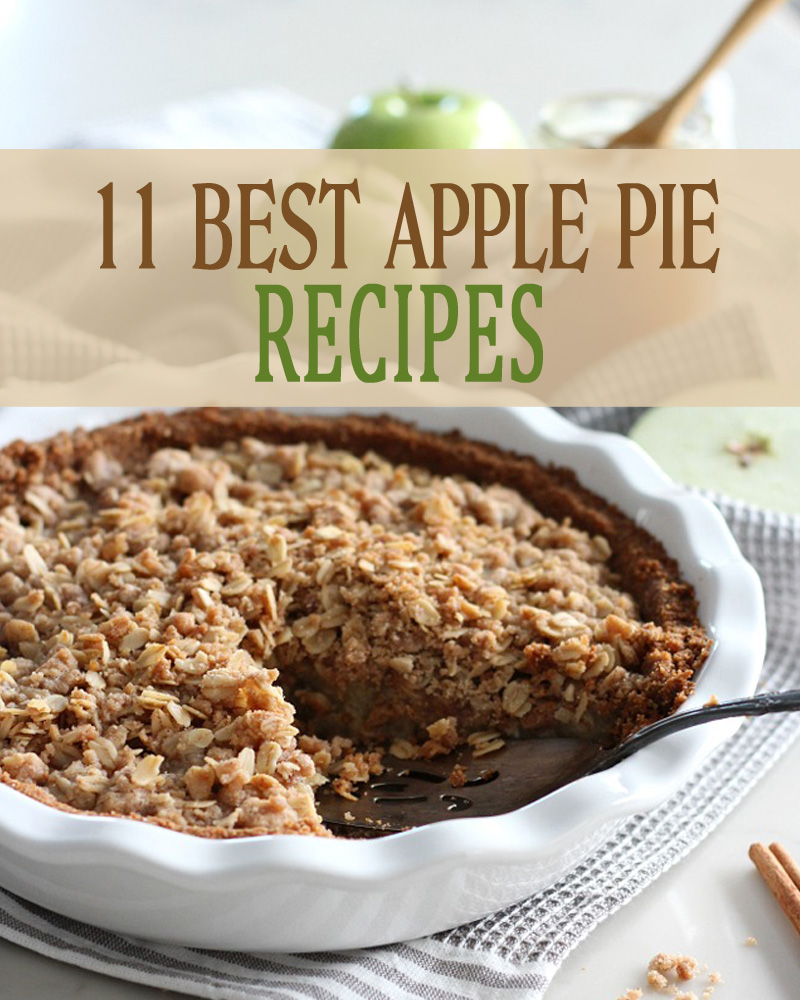 Ginger Apple pie in a dish with a spoon.