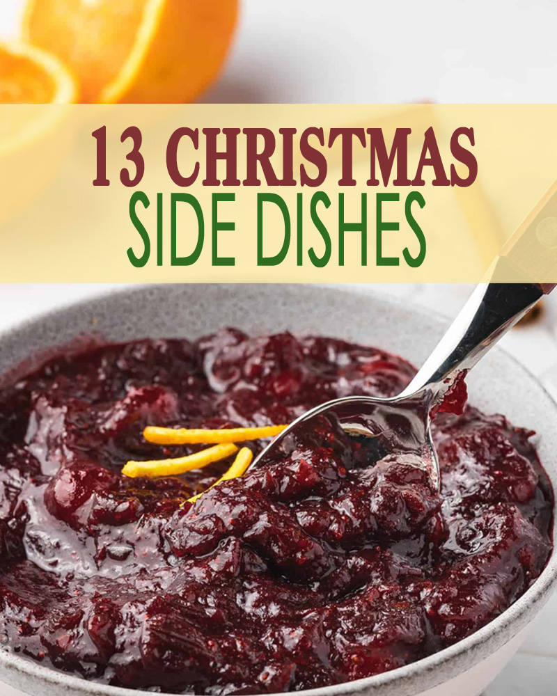 Cranberry sauce in a bowl with a spoon.