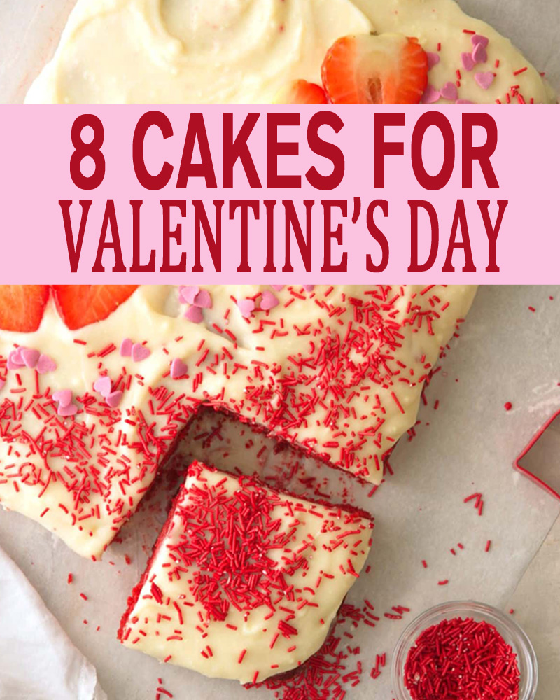 Red velvet cake with sprinkles.