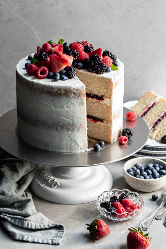 Vanilla Berry Layer Cake