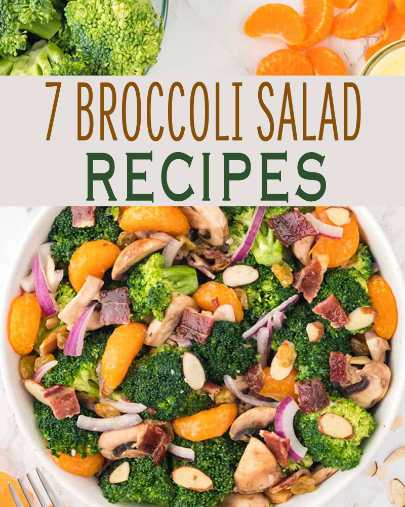 Broccoli salad with almonds and oranges.